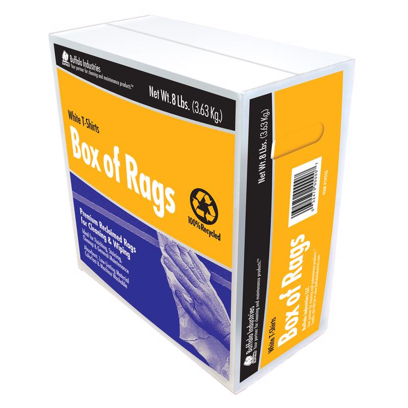 WIPING RAGS WHITE 8LB