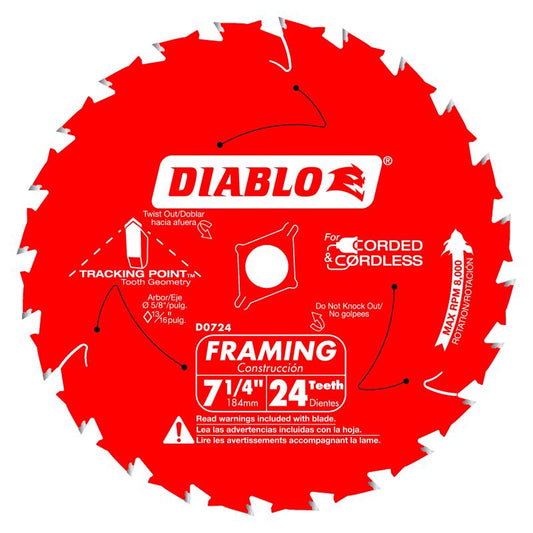 DIAB BLD 7-1/4"X24T BULK