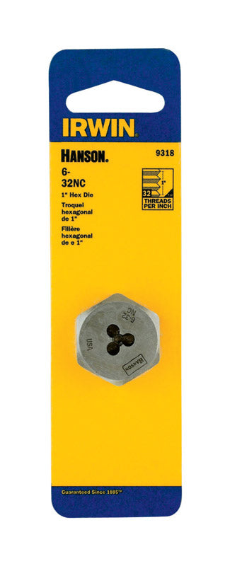 DIE 1" HEX 6-32NC