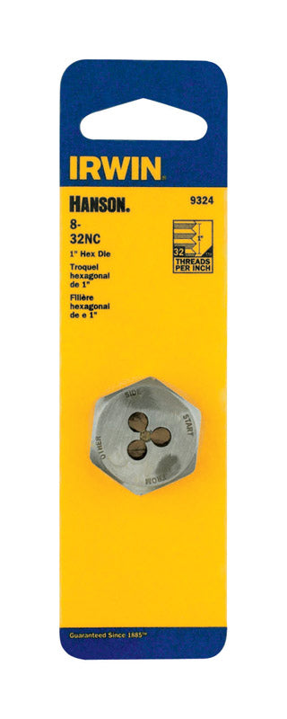 DIE HEX 1" 8-32NC CARDED