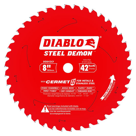 CERMET SAW BLADE 8" 42T