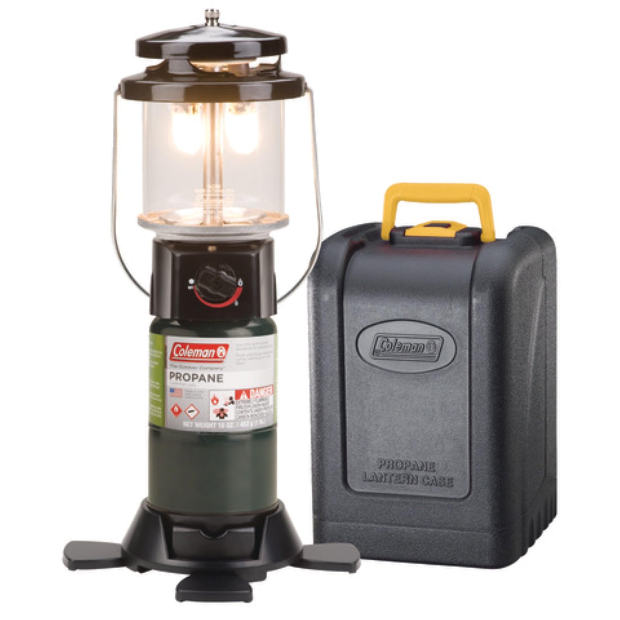 Coleman 1000L Deluxe Propane Lantern with Carry Case, Gas Lamp with Adjustable Brightness & Collapsible Footed Base